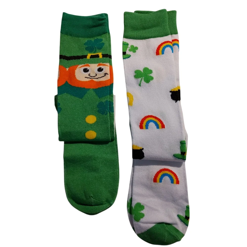 St. Patrick's Day Themed Socks Set Of 2 NEW